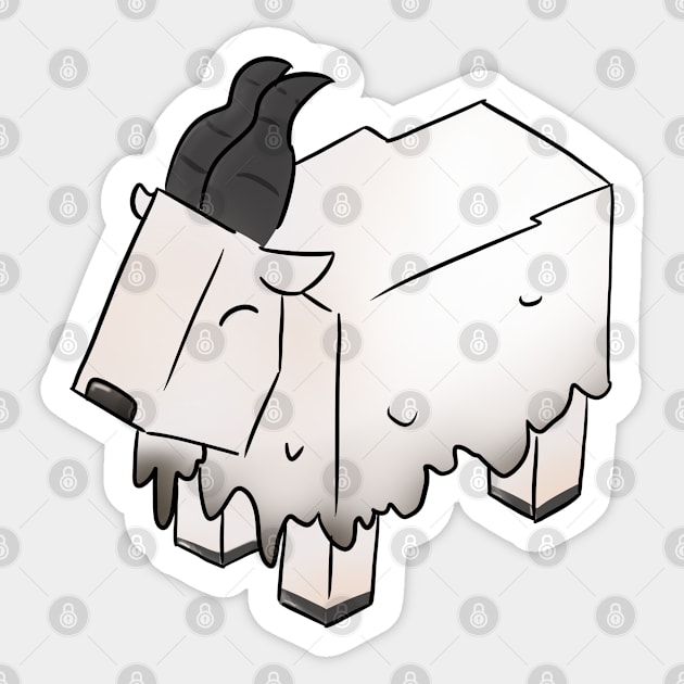 Minecraft Goat Sticker by JellyWinkle